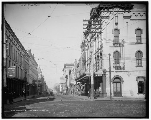 Markham St. [Street], west from Main, Little Rock, Ark.
