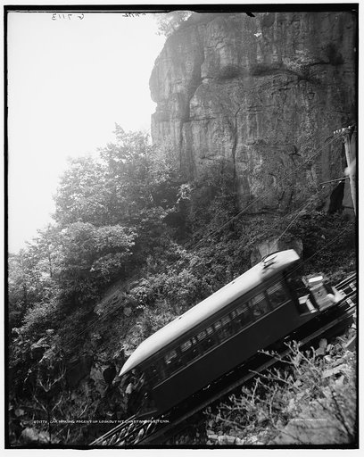 Car making ascent up Lookout Mt., Chattanooga, Tenn.