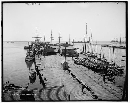 Palafax St. [i.e. Palafox Street] docks, Pensacola, Fla.