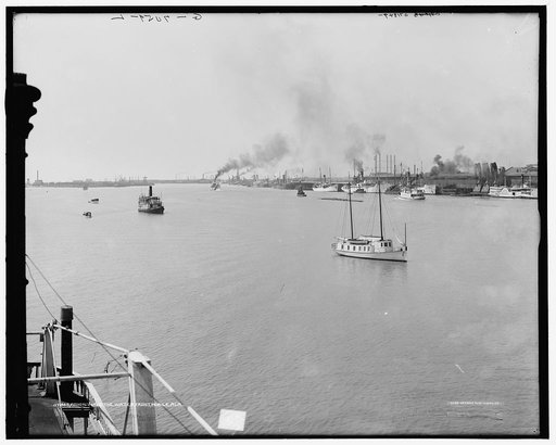 Panorama of the water front, Mobile, Ala.
