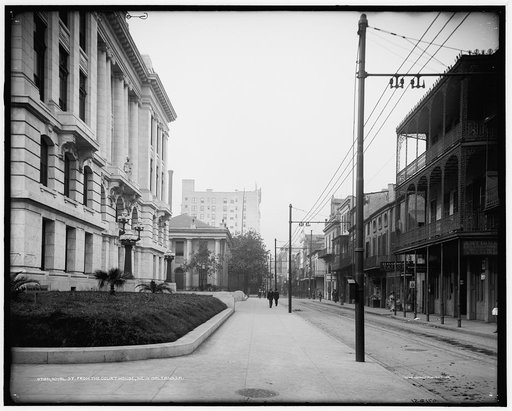 Royal St. [Street] from the court house, New Orleans, La.
