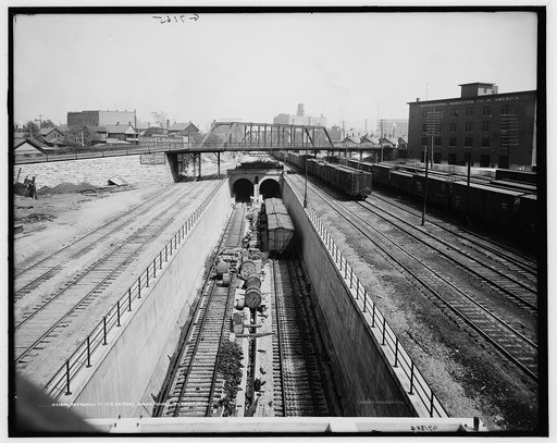 Approach to the Detroit River Tunnel, Detroit, Mich.