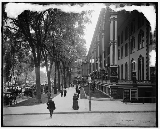 Saratoga Springs, N.Y., veranda of United States Hotel