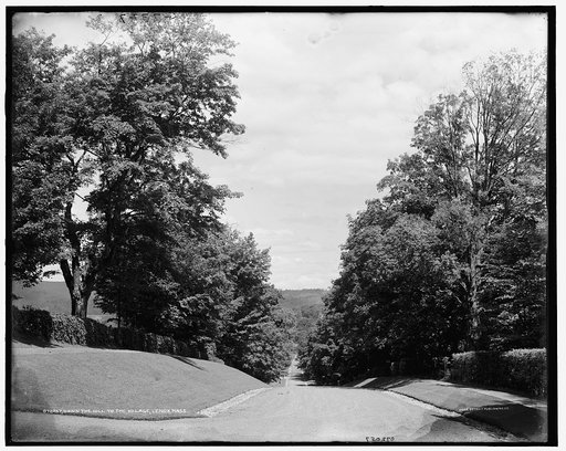 Down the hill to the village, Lenox, Mass.