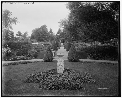 The Sun-dial at Fairlawn, Miss Adele Kneeland's garden, Lenox, Mass.