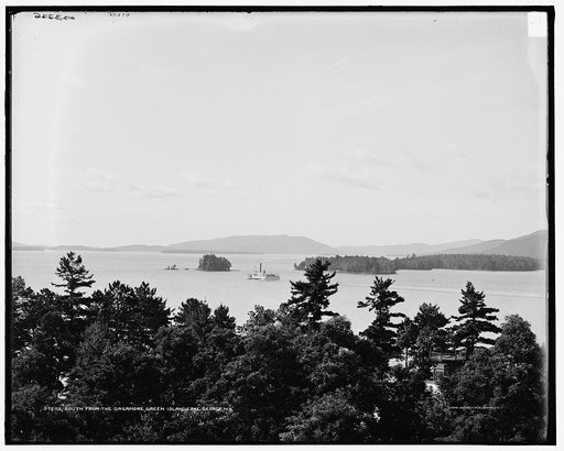 South, from the Sagamore, Green Island, Lake George, N.Y.