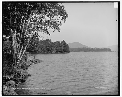 Toward Green Island from Bay View Pt. [Point], LakeGeorge, N.Y.