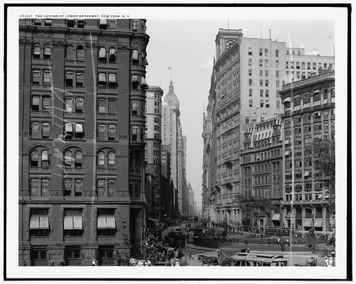 The Canyon of Lower Broadway, New York, N.Y.