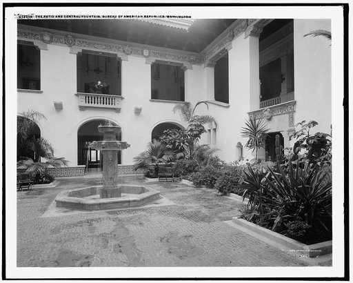 The Patio and central fountain, Bureau of American Republics [Pan American Union Building], Washington, D.C.