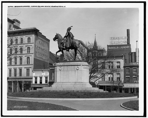 Brigadier general, Casinni [i.e. Casimir] Pulaski statue, Washington, D.C.