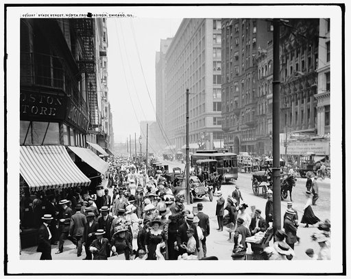 State Street, north from Madison, Chicago, Ill