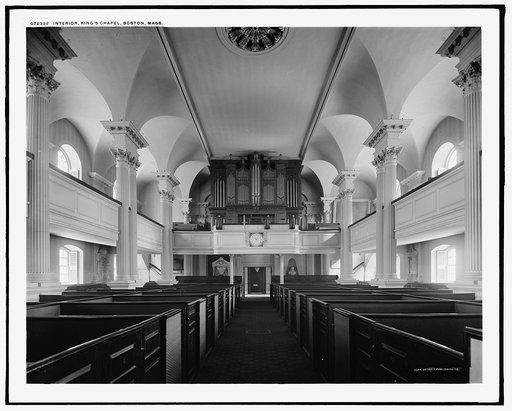 Interior, King's Chapel, Boston, Mass.