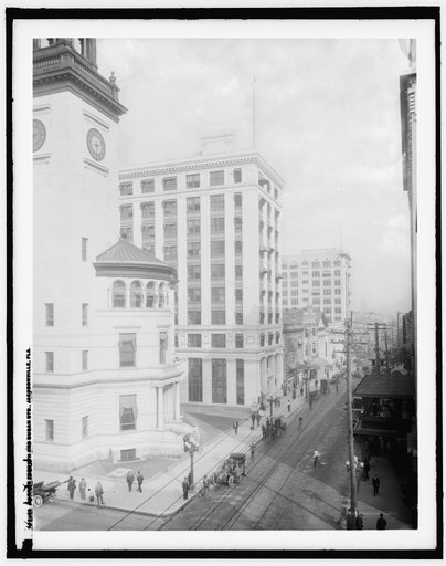 Corner, Forsyth [Street] and Dugan [i.e. Hogan] sts., Jacksonville, Fla.