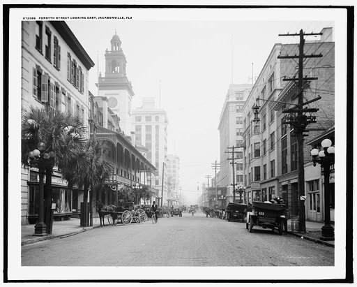 Forsyth Street, looking east, Jacksonville, Fla.