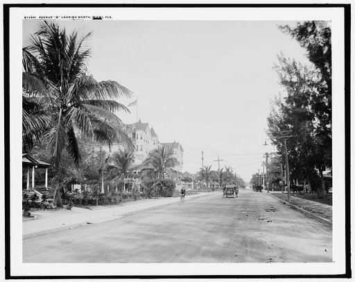 Avenue "B," looking north, Miami, Fla.