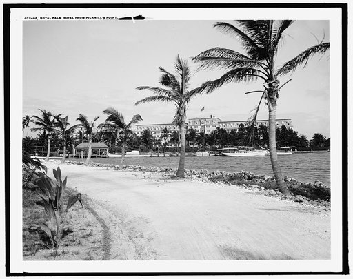 Royal Palm Hotel from Picknill's [i.e. Brickell] Point, Miami, Fla.