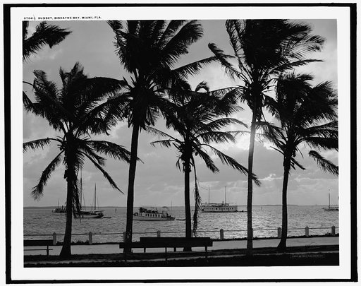 Sunset, Biscayne Bay, Miami, Fla.