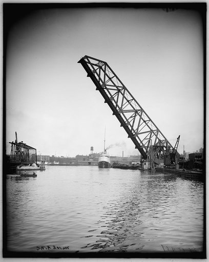 Lift bridge & Str. City of Montreal, Cleveland, Ohio
