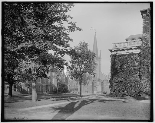 First Parish Church, thru Johnston gate, Cambridge, Mass.