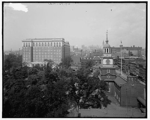 Curtis Publishing Company Building and Independence Hall, Philadelphia, Pa.