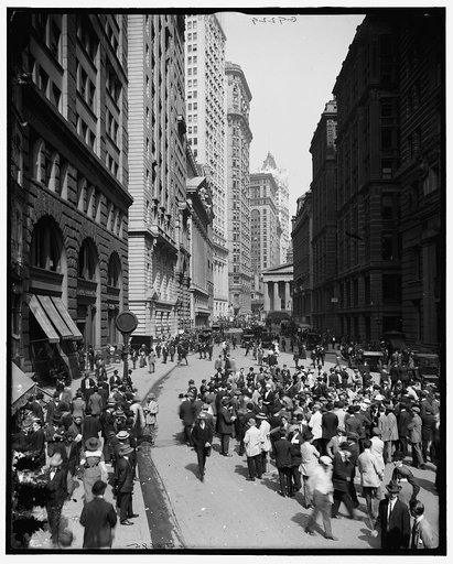 Broad Street and the curb brokers, New York, N.Y.