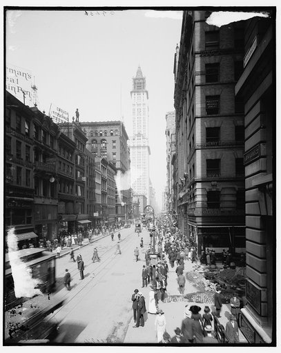 Broadway, north from Cortlandt Street, New York, N.Y.