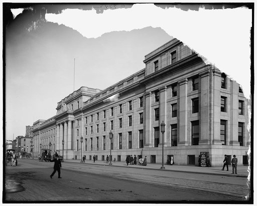 The Pennsylvania Station, west facade, New York, N.Y.