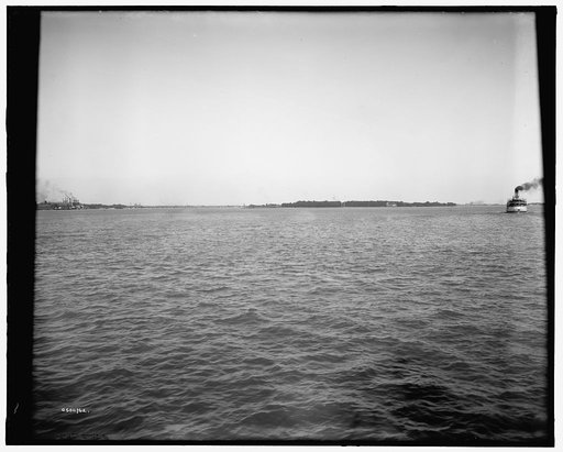 Belle Isle Park, from ferry Ariel, Detroit, Mich.