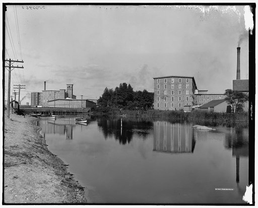 Barnard and Wampanoag Mills, Quequechan River, Fall River, Mass.