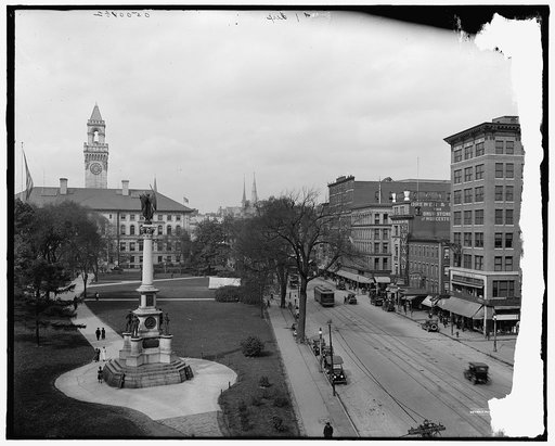 The Common and City Hall, Front Street, Worcester, Mass.