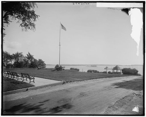 Fort Allen Park, Fort Gorges in the distance, Portland, Maine