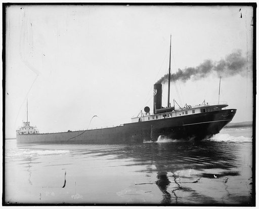 Freighter Daniel J. Morrell under steam