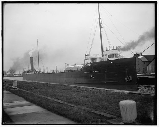 Freighter Frederick B. Wells in canal