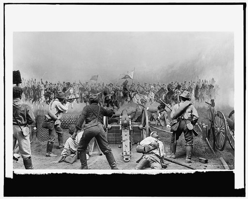 Battle scene, probably a Civil War diorama at the Milwaukee Public Museum