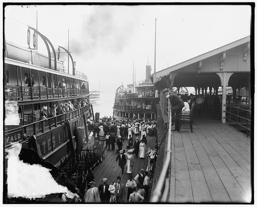Eastern States ferry at the dock, probably Detroit, Mich.
