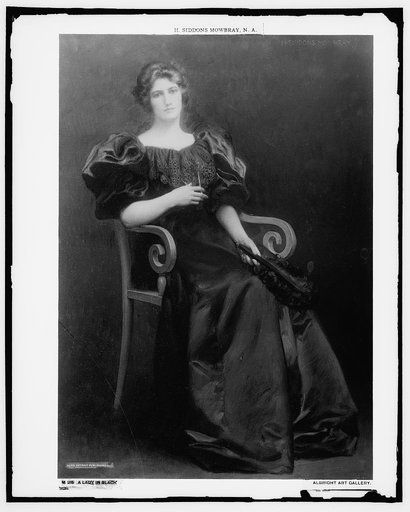 A lady in black