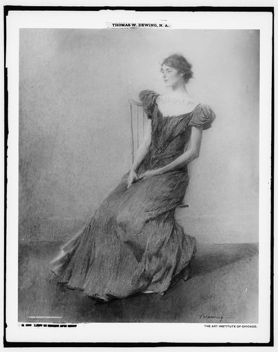 Lady in green and gray