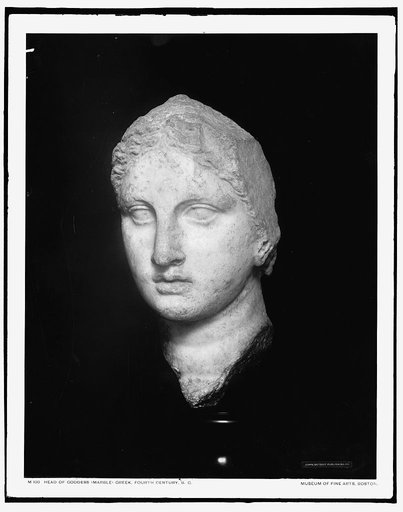Head of goddess (marble), Greek, fourth century, B.C.