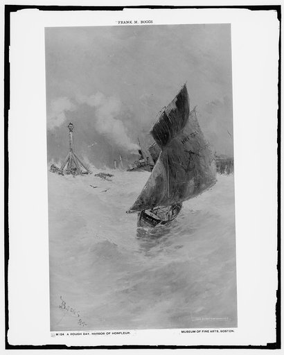 A rough day, harbor of Honfleur