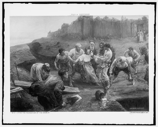 Laying the foundation of the Kremlin