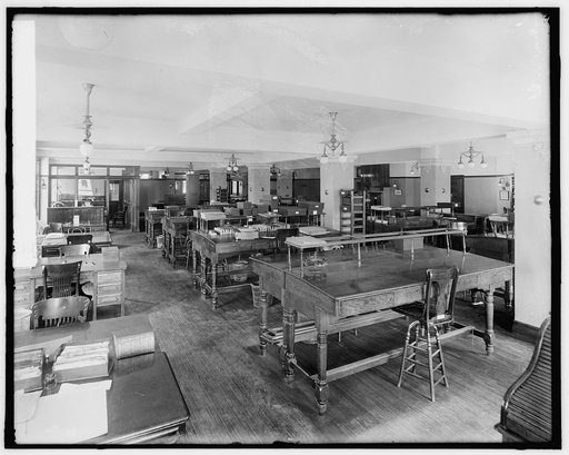Gas office, third floor from front