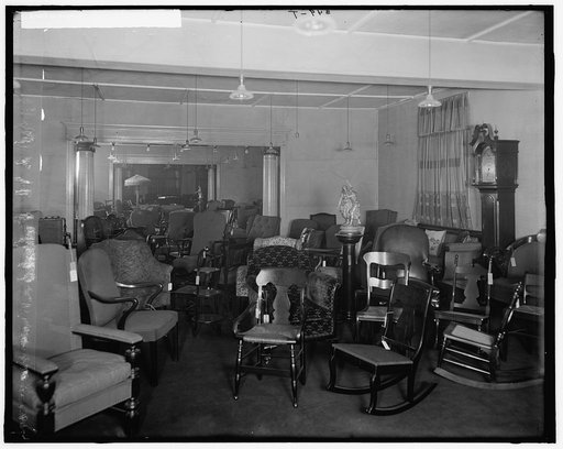 Pringle Furniture Co. showroom with chairs, Detroit, Mich.