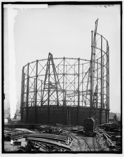 Detroit City Gas Company, north end of gas holder