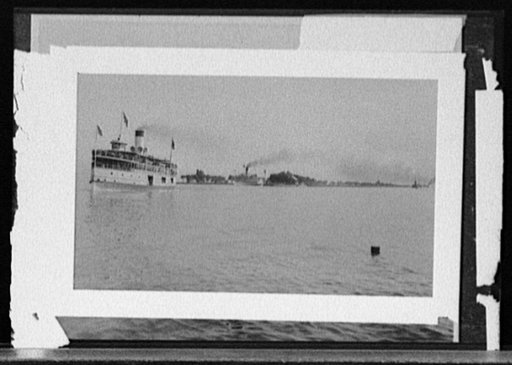 St. Clair ship canal from club, St. Clair Flats, Mich.