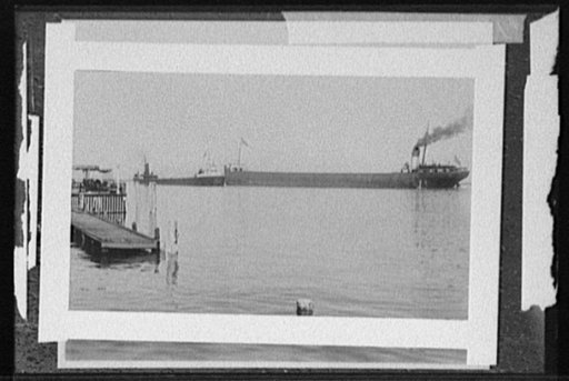 Cargo ships near pier, possibly in Michigan