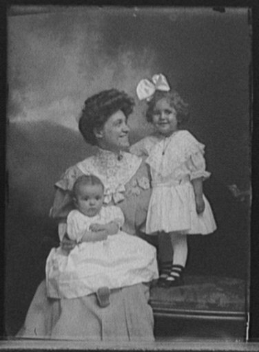 Woman and two children