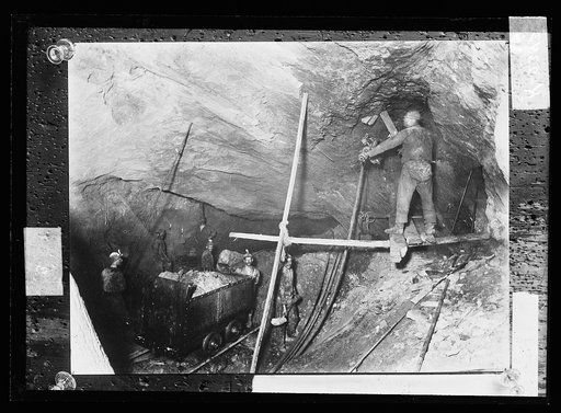 Loading a mine car