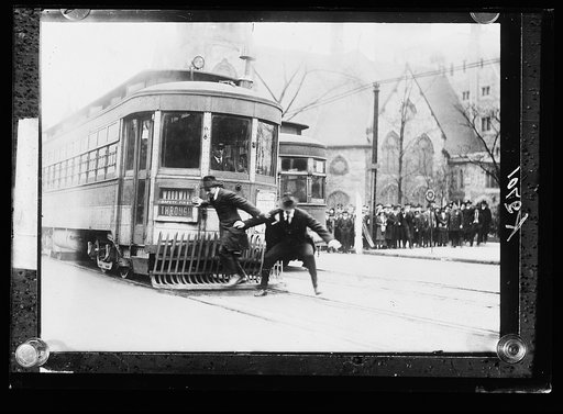 Streetcar safety demonstration, Detroit, Mich.