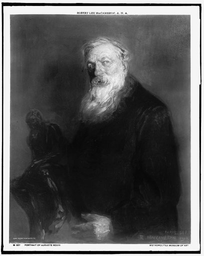 Auguste Rodin, half-length portrait