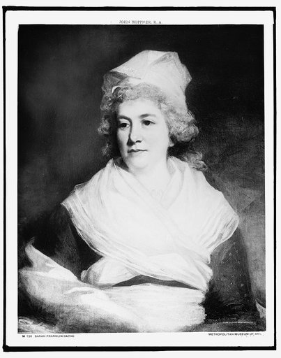 Sarah Franklin Bache, head and shoulders portrait
